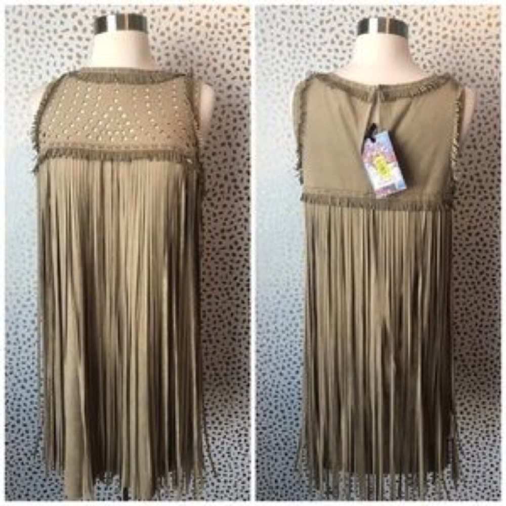 Chelsea Violet Fringe Dress